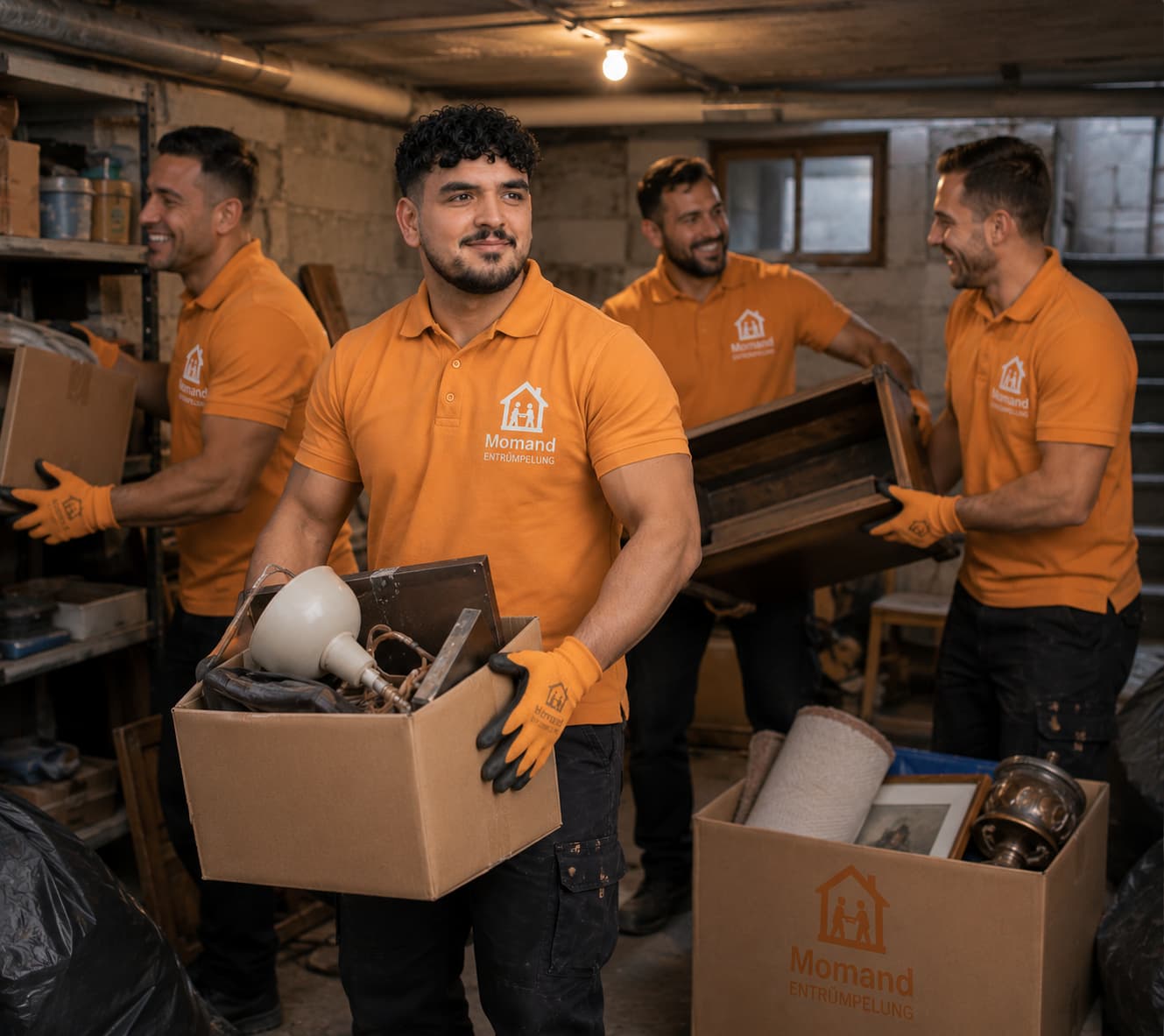 Momand Team bei einer Kellerentrümpelung in Dortmund